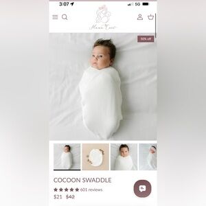 Soft White Baby Swaddle Wrap